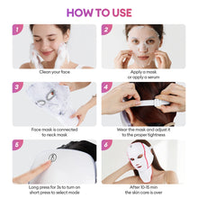 Cargar imagen en el visor de la galería, Máscara led skincare 7 colores profesional
